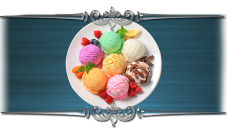Lody na talerzu